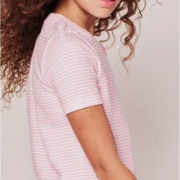 Old Navy Other - NWT old navy striped pink white crop top t-shirt short sleeve kid XL women S-XS